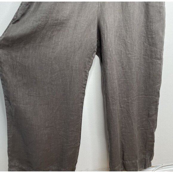 JAMES PERSE Linen Jumpsuit Sz 2 Medium NWOT Gray Short Sleeve Wide Leg Relaxed - Picture 3 of 7